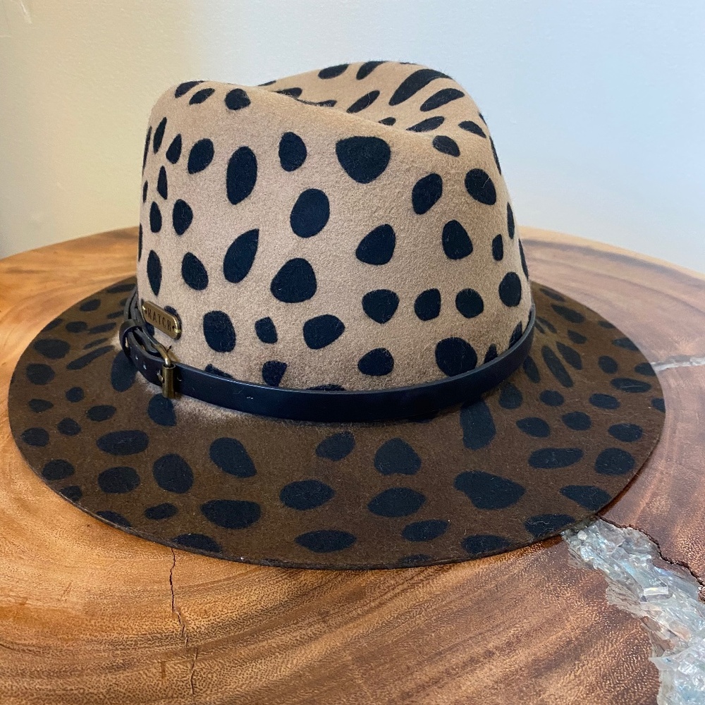 Brand new condition 100% wool leopard print hat by Hatch